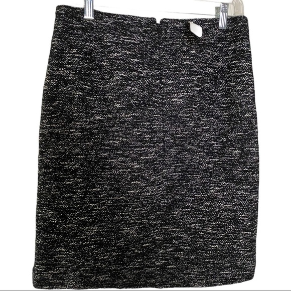 Talbots Black White Heather Cotton Blend Skirt 6P - Picture 4 of 10